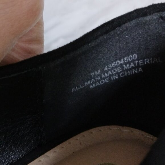 CEST 1946 | Jeweled Black Faux Suede Gold Trim Flats | Size 7 - Picture 7 of 9